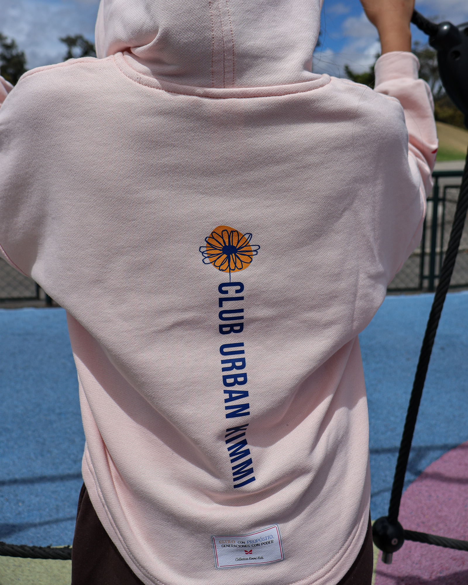 Hoodie Crop Creative para niñas, tallas 8 a 12 Rosado - Café