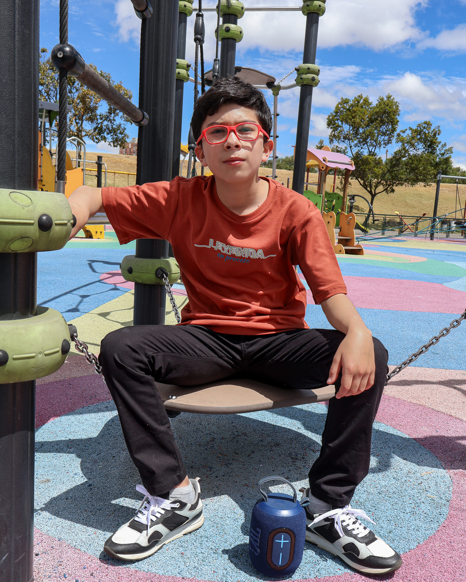 Camiseta Semi Oversize Leyenda para niños, tallas 8 a 12 Terracota