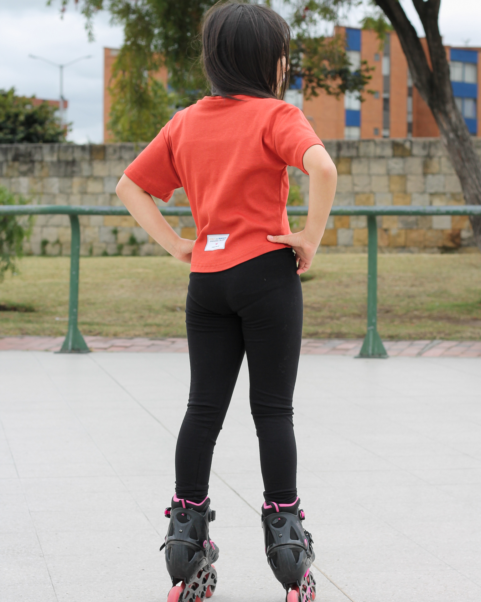 Leggins Largo para niñas, tallas 8 a 12 Negro