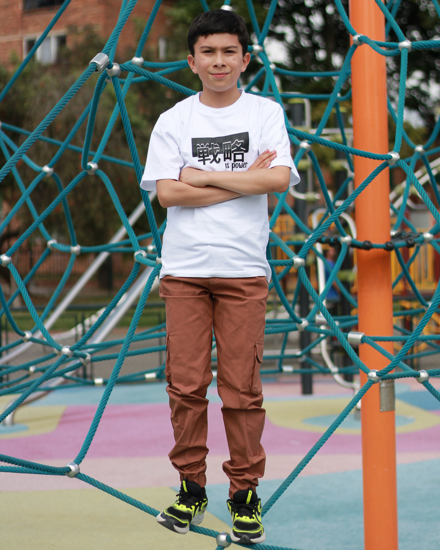 Jogger Cargo para niños, tallas 8 a 12 Avellana