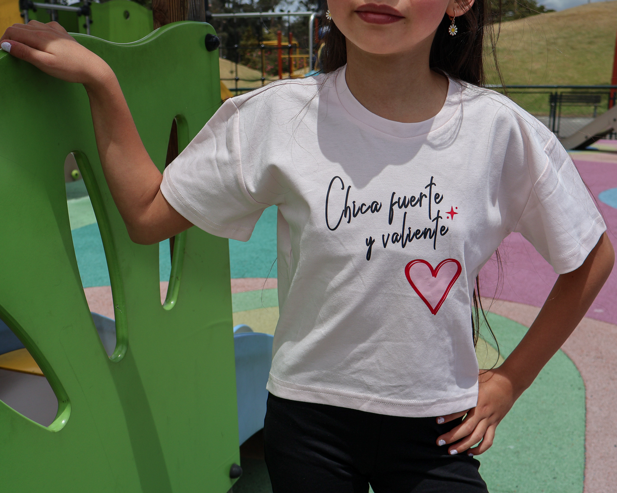 Camiseta Murcielago Chica fuerte y valiente para niñas, tallas 8 a 12 Rosa