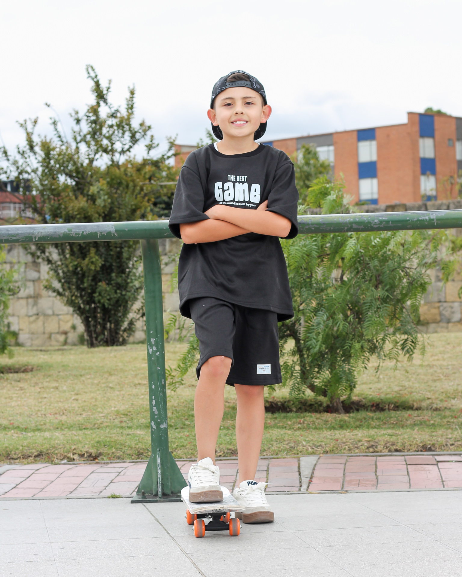Set Game para niños, tallas 8 a 12 Negro