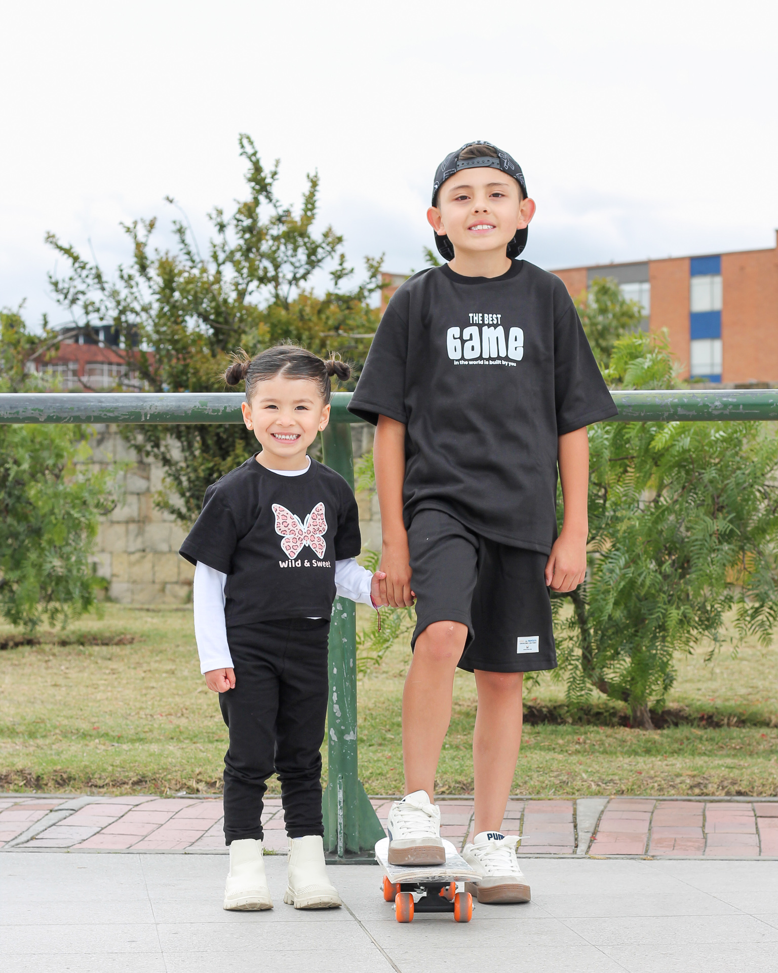 Set Game para niños, tallas 8 a 12 Negro