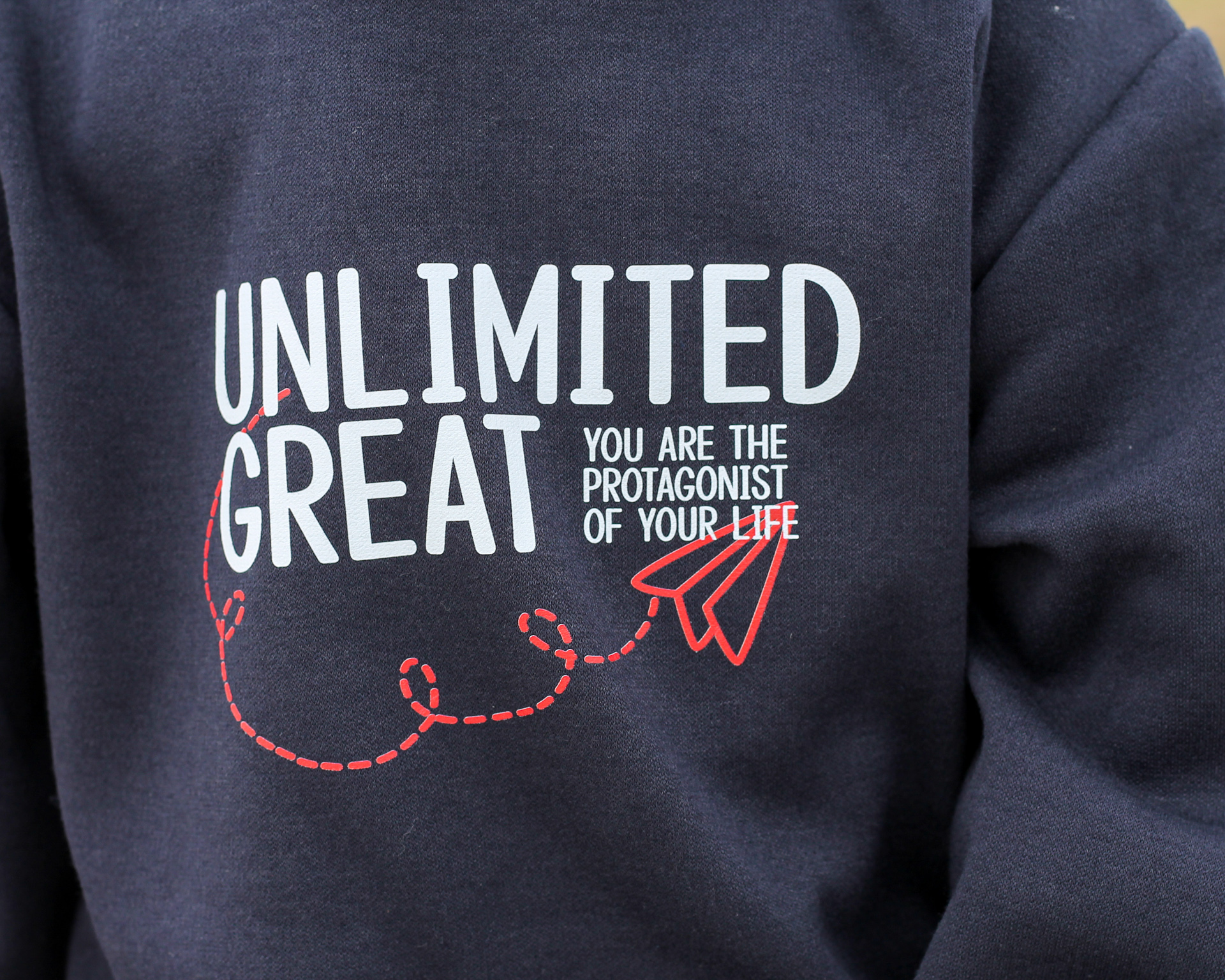 Hoodie Unlimited Great para niños, tallas 4 a 6 Azul Oscuro